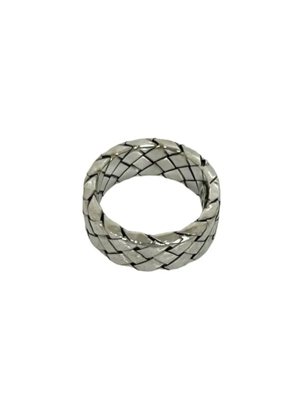Bottega Veneta Box Intrecciato 925 Sterling Silver Ring No 9 Accessory